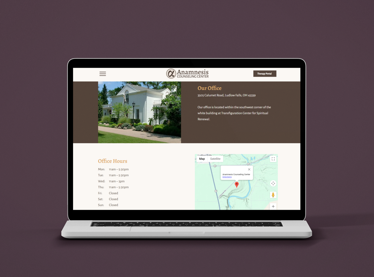 Anamnesis Counseling Center website
